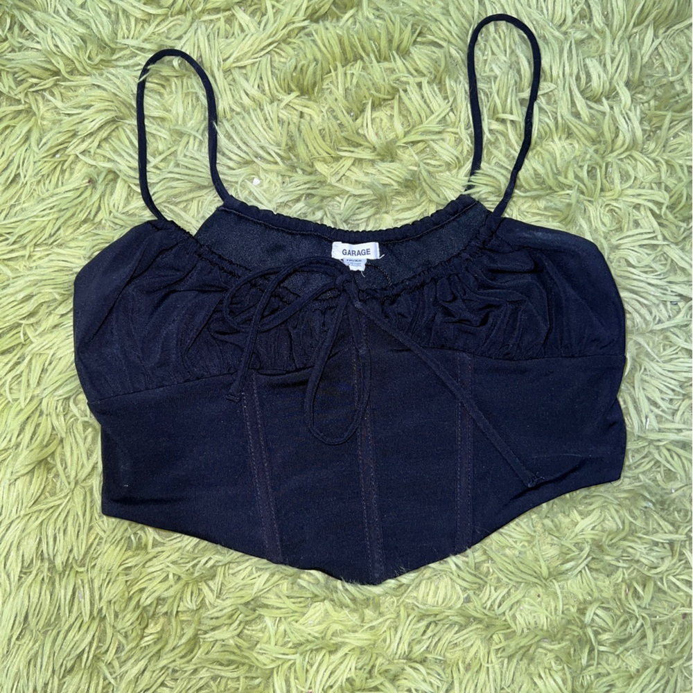 Black Garage Corset style crop top